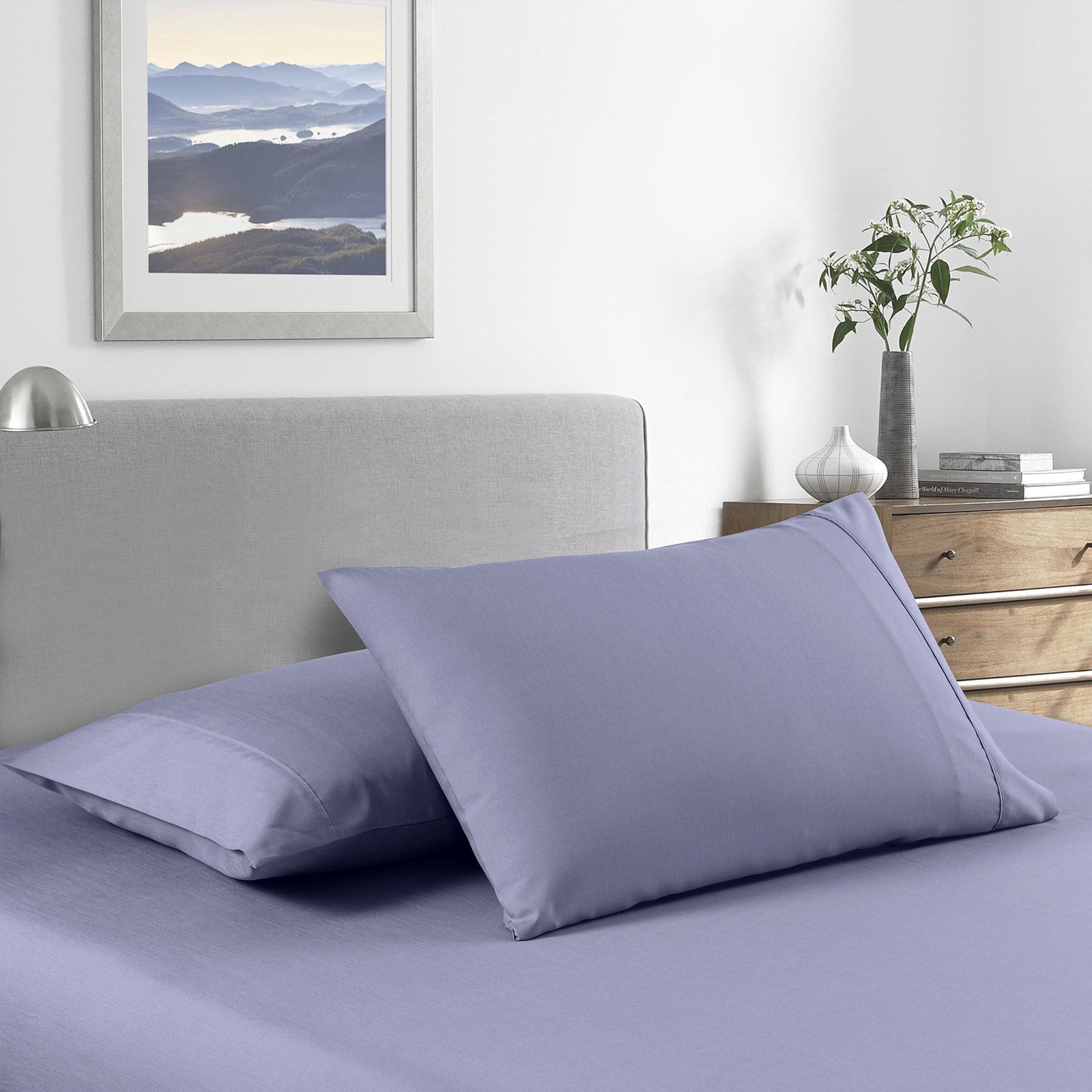 Royal Comfort 2000 Thread Count Bamboo Cooling Sheet Set Ultra Soft Bedding - Queen - Lilac Grey from Deals499 at Deals499