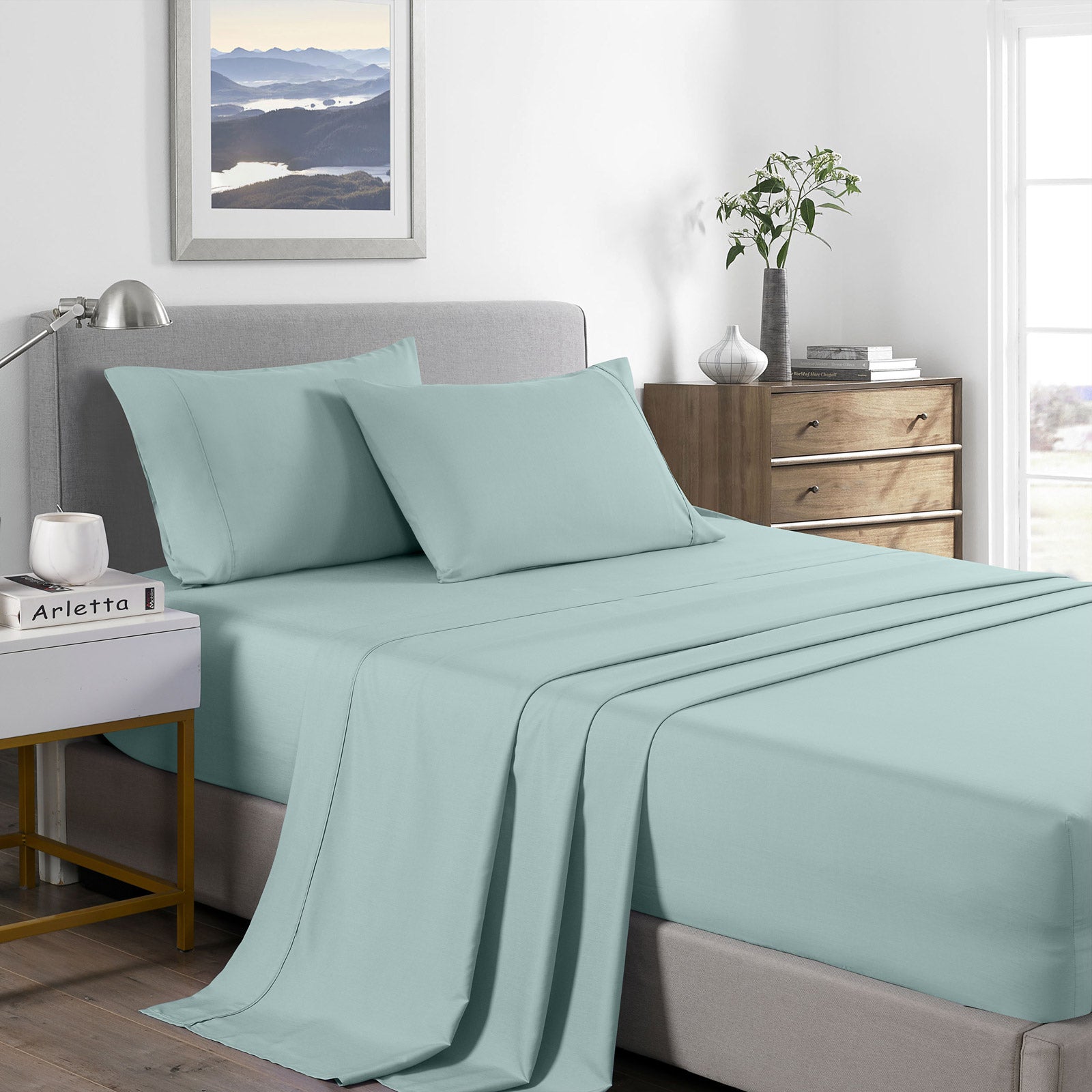 Royal Comfort 2000 Thread Count Bamboo Cooling Sheet Set Ultra Soft Bedding - King Single - Frost from Deals499 at Deals499