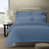 Royal Comfort 1200TC Quilt Cover Set Damask Cotton Blend Luxury Sateen Bedding King Blue Fog Deals499