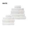 Royal Comfort 9 Piece Cotton Bamboo Towel Bundle Set 450GSM Luxurious Absorbent White Deals499