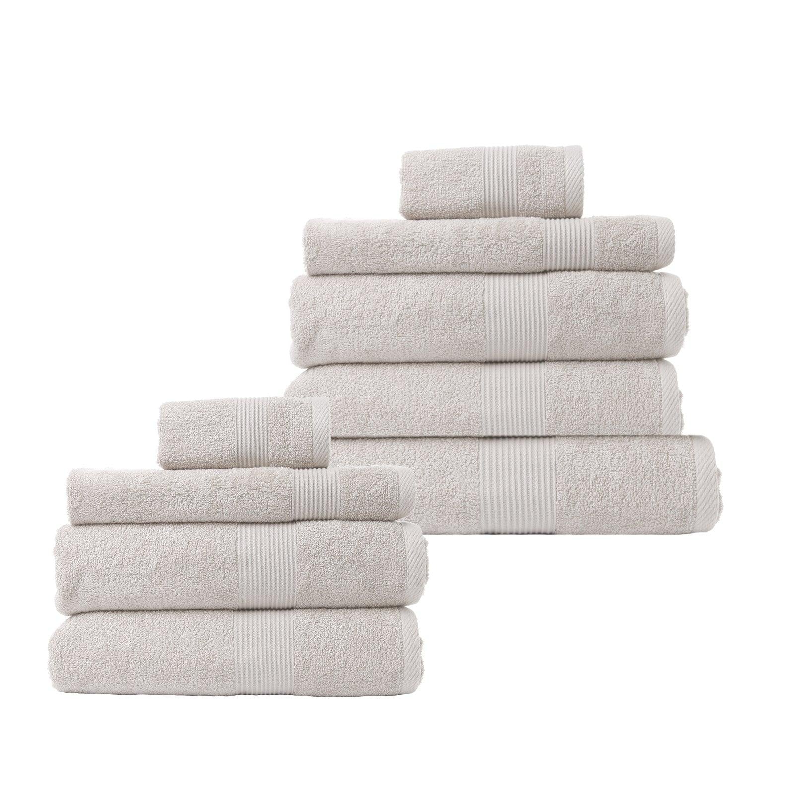 Royal Comfort 9 Piece Cotton Bamboo Towel Bundle Set 450GSM Luxurious Absorbent Sea Holly Deals499