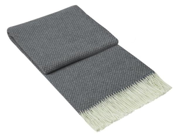 Chiswick Throw - Merino Wool/Cashmere - Grey Deals499