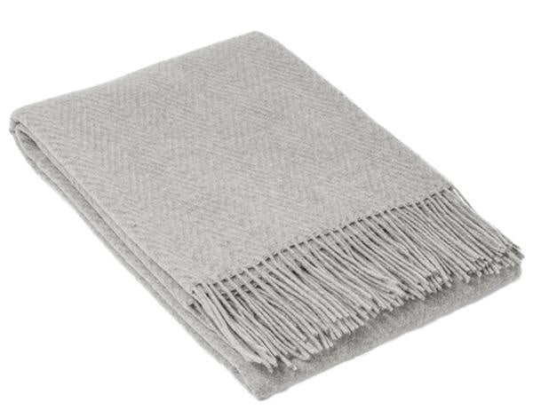 Hampton Throw - Merino Wool Blend - Silver Deals499