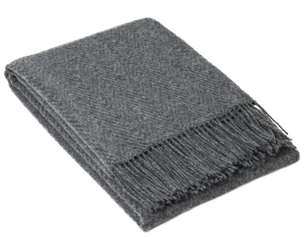 Hampton Throw - Merino Wool Blend - Slate Deals499