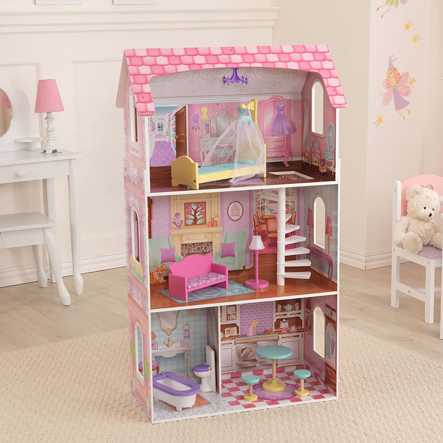 Dollhouse with Furniture for kids 110 x 65 x 33 cm (Model 2) Deals499