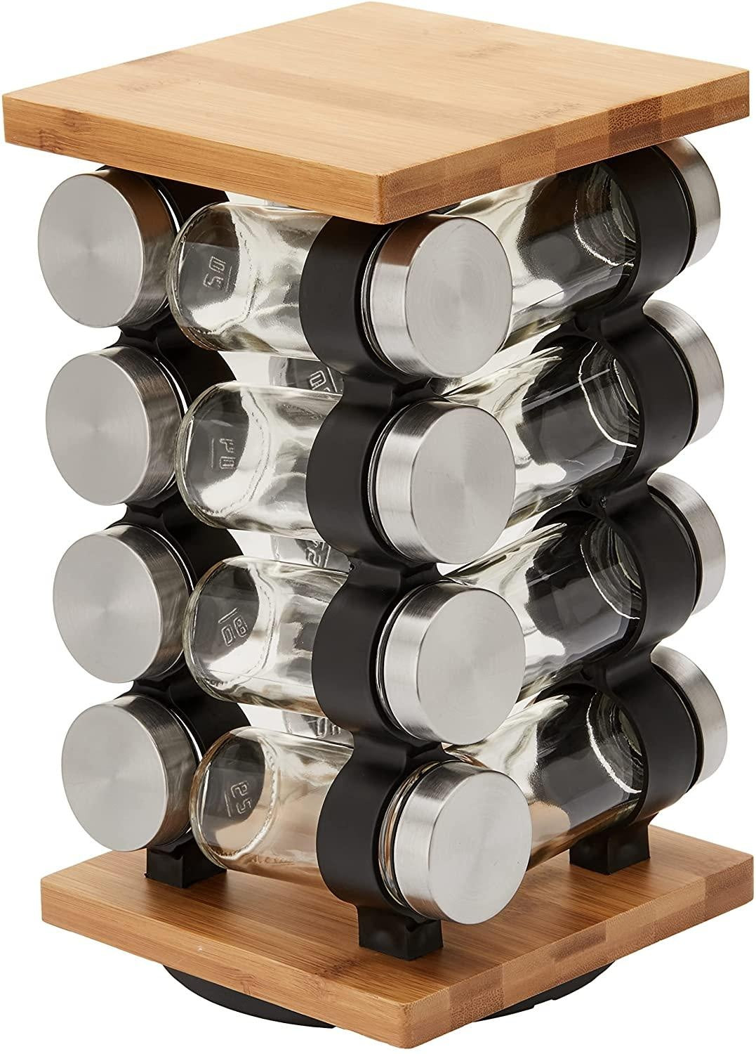 Spice Rack Organizer with 12 Pieces Jars for Kitchen Deals499