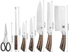 Kitchen Knife Block Set 8 Stainless Steel Knives with Wooden Color Handle (Wood color) Deals499