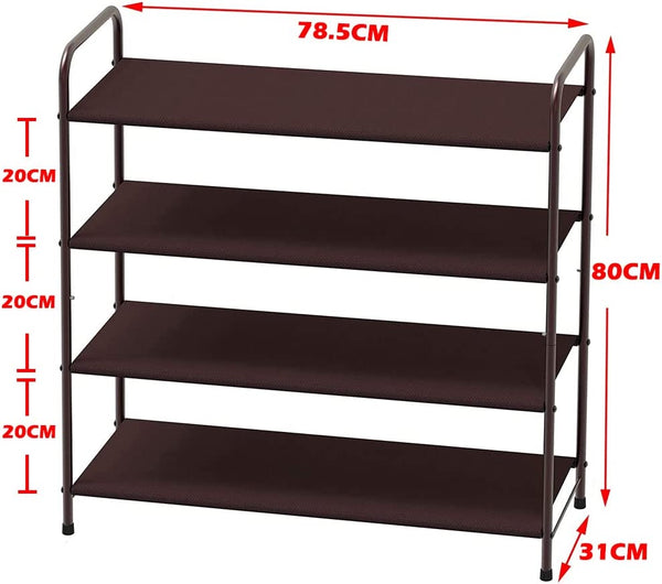 4 Tier Metal Shoe Rack Storage Organiser for Entryway and Bedroom from Deals499 at Deals499