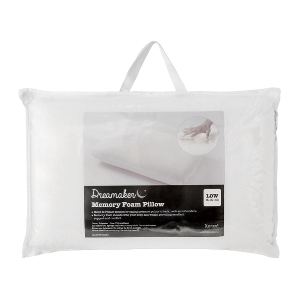 Dreamaker Memory Foam Pillow Low Profile Deals499