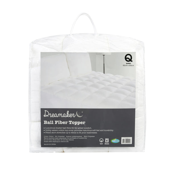 Dreamaker Ball Fibre Mattress Topper 1000Gsm Double Bed Deals499