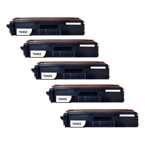 Compatible Premium 5 x TN443BK High Yield Black  Toner Cartridge - for use in Brother Printers Deals499