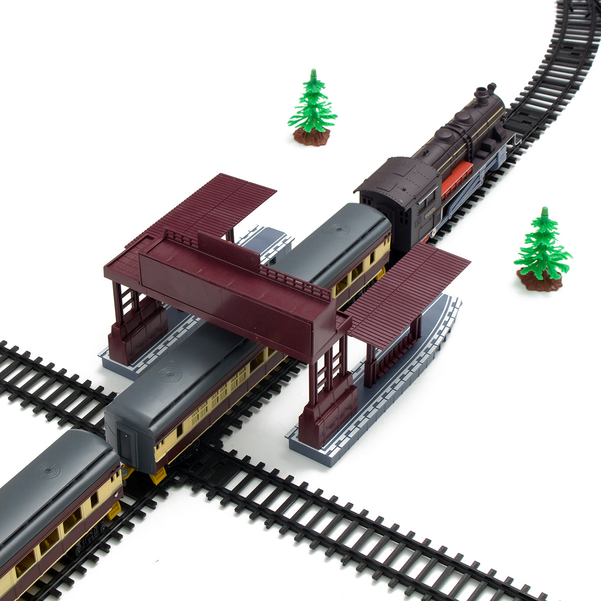 Electric Large Classic Train Set Rail Track Carriages Kids Vehicle Toy Gift Deals499