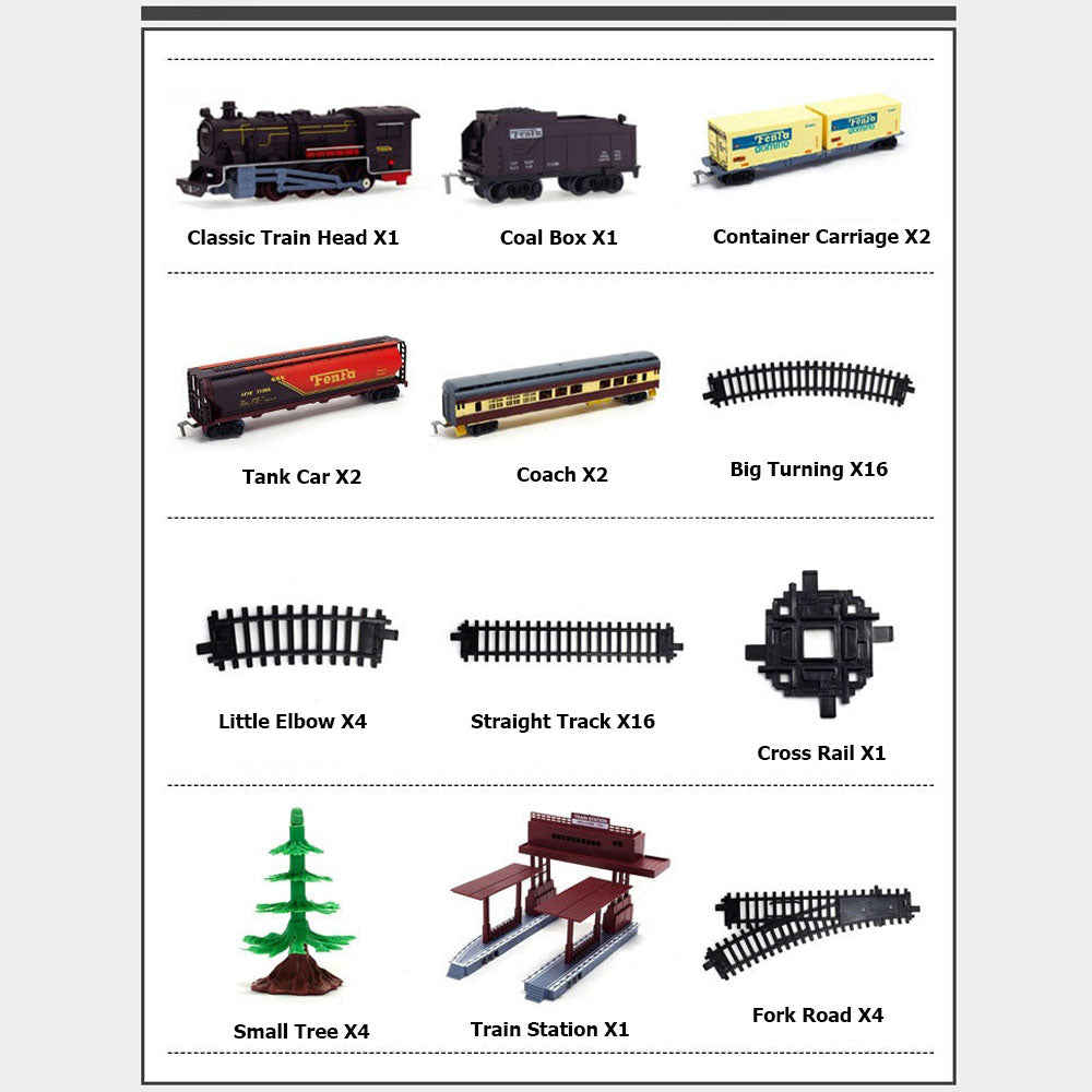 Electric Large Classic Train Set Rail Track Carriages Kids Vehicle Toy Gift Deals499