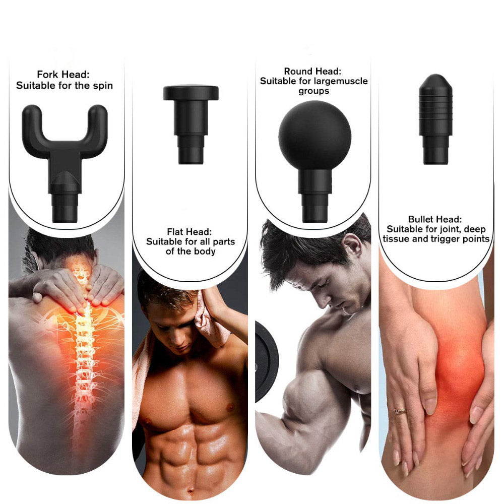 16.8V 6 Heads LCD Massage Gun Percussion Vibration Muscle Therapy Deep Tissue AU Deals499