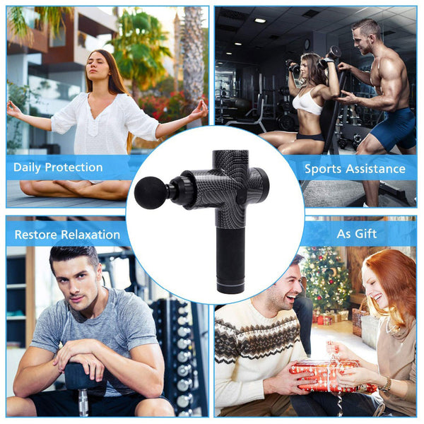 16.8V 6 Heads LCD Massage Gun Percussion Vibration Muscle Therapy Deep Tissue AU Deals499