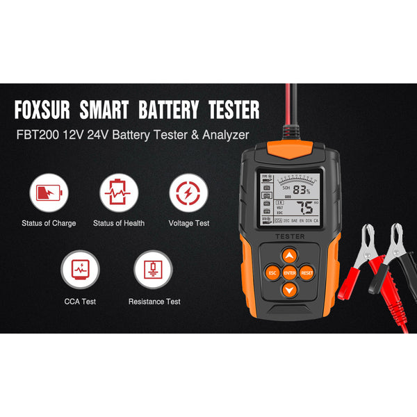 12V 24V Car battery tester LCD Battery Analyzer Test Tool For Car Truck Deals499