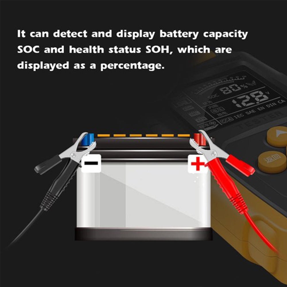 12V 24V Car battery tester LCD Battery Analyzer Test Tool For Car Truck Deals499