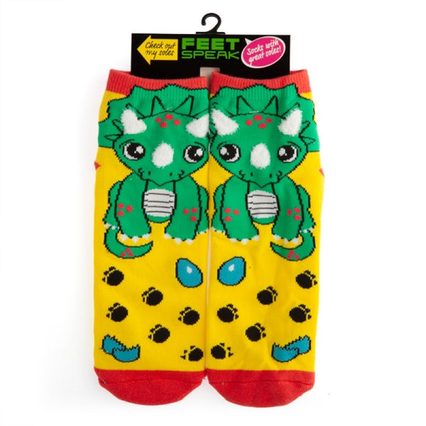 Triceratops Feet Speak Socks from Deals499 at Deals499