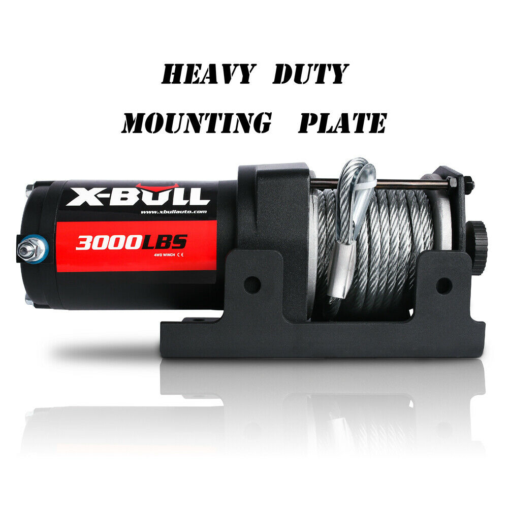 X-BULL Electric Winch 3000lbs/1360kg Wireless 12V Steel Cable ATV 4WD BOAT 4X4 Deals499