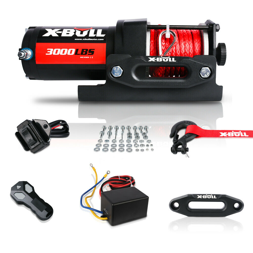 X-BULL Electric Winch 12V Wireless 3000lbs/1360kg Synthetic Rope BOAT ATV 4WD Deals499