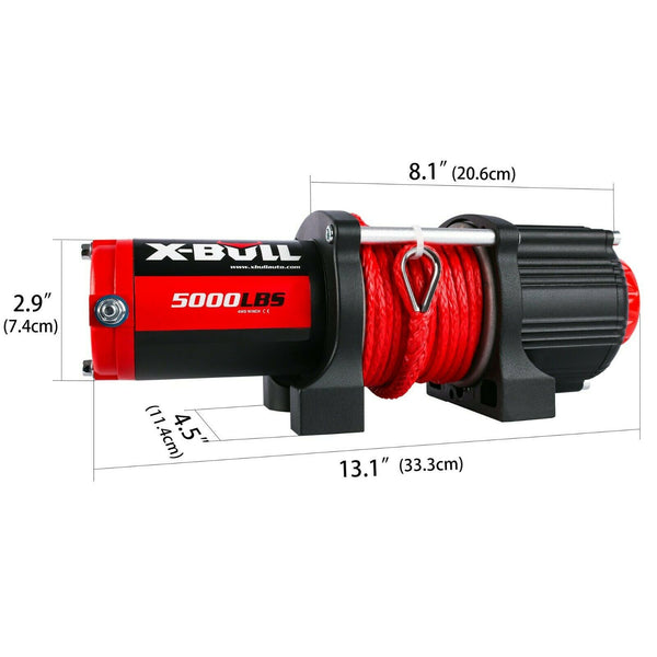 X-BULL Electric Winch 5000LBS 12V 15.2M Synthetic Rope Wireless ATV UTV 4WD Boat Deals499