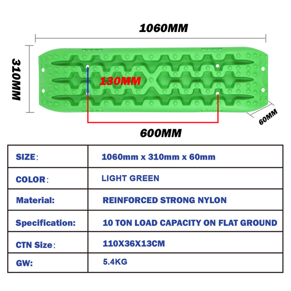 X-BULL Recovery tracks Sand tracks KIT Carry bag mounting pin Sand/Snow/Mud 10T 4WD-GREEN Gen3.0 Deals499