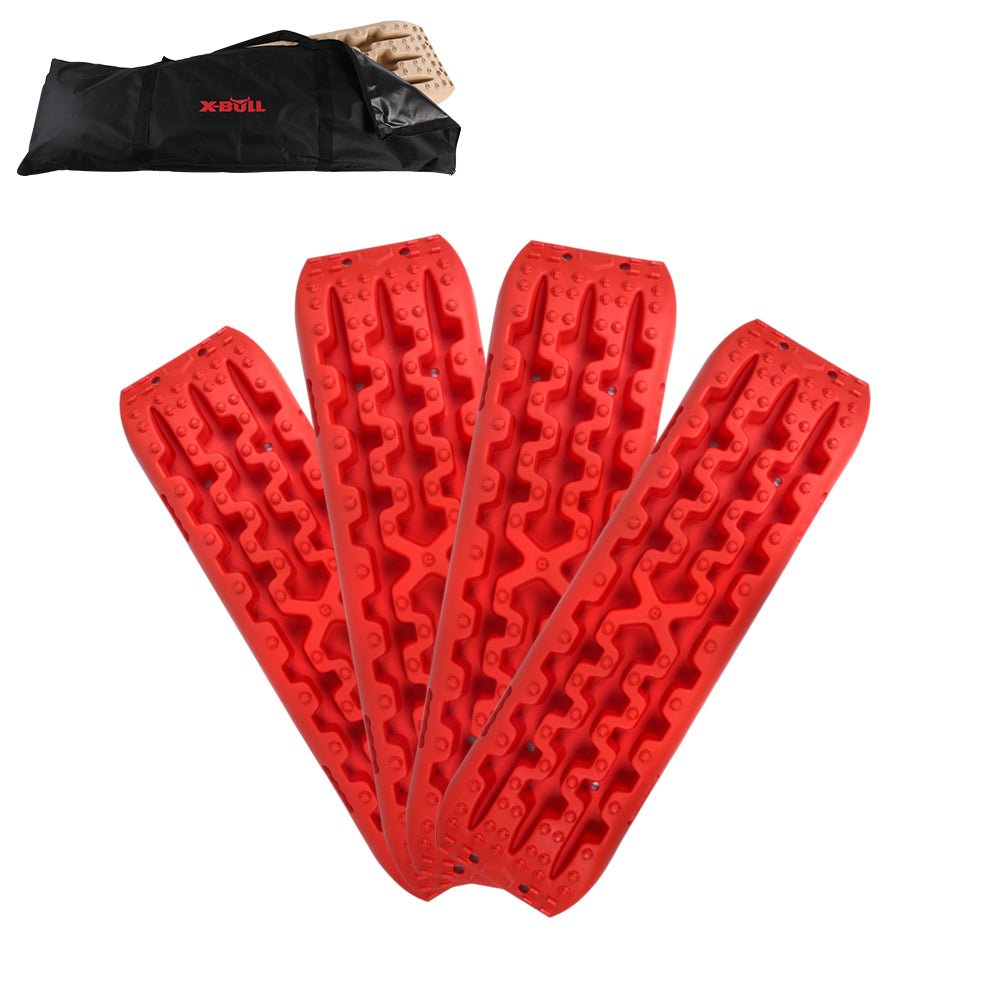 X-BULL 2 Pairs Recovery tracks Sand Mud Snow 4WD / 4x4 ATV Offroad Stronger Gen 3.0 - Red Deals499