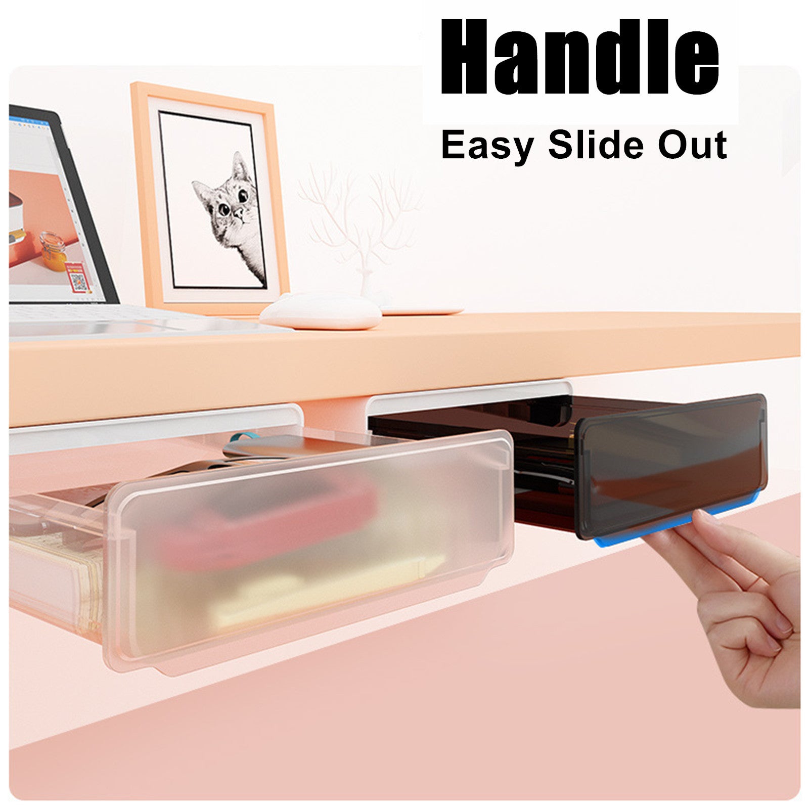 Under Desk Drawer Slide-out Large Office Organizers and Storage Drawers - Large Clear from Deals499 at Deals499