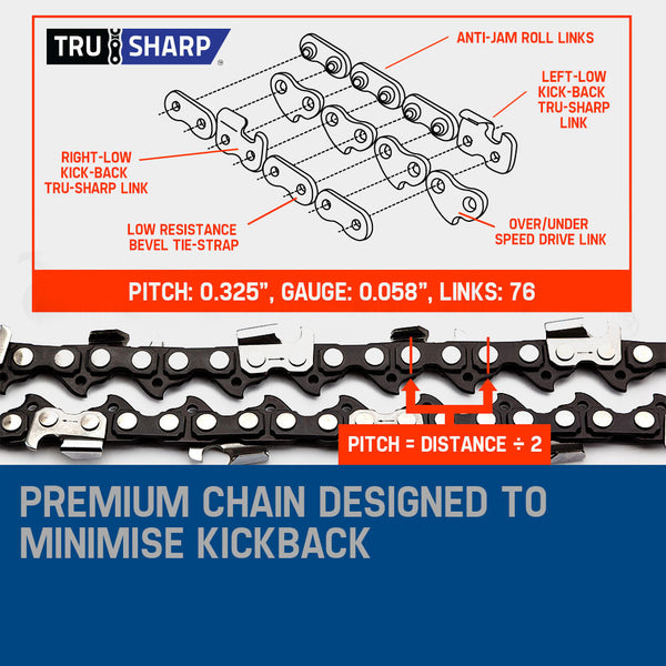 MTM Chainsaw Petrol Commercial 20 Bar E-Start Tree Pruning Chain Saw HP Deals499