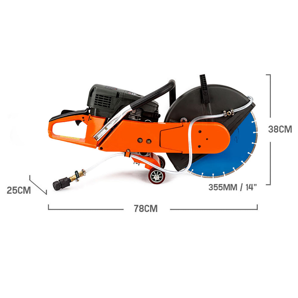 Baumr-AG 75cc Concrete Cut Off Demolition Saw Wet Demo Road Cutter Brick Deals499