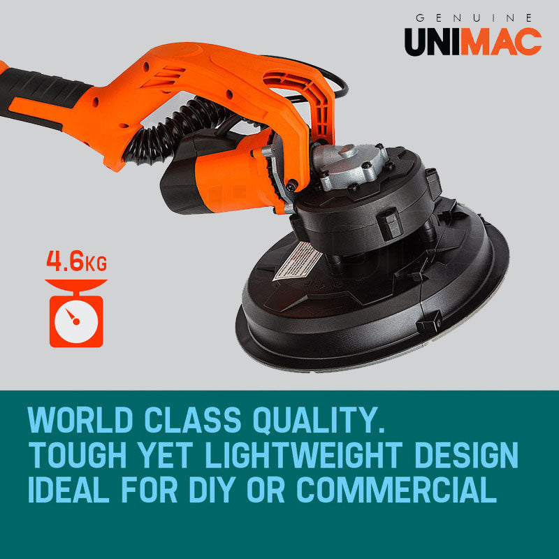 UNIMAC 1800W Drywall Sander Plaster Wall Gyprock Automatic Vacuum System Deals499