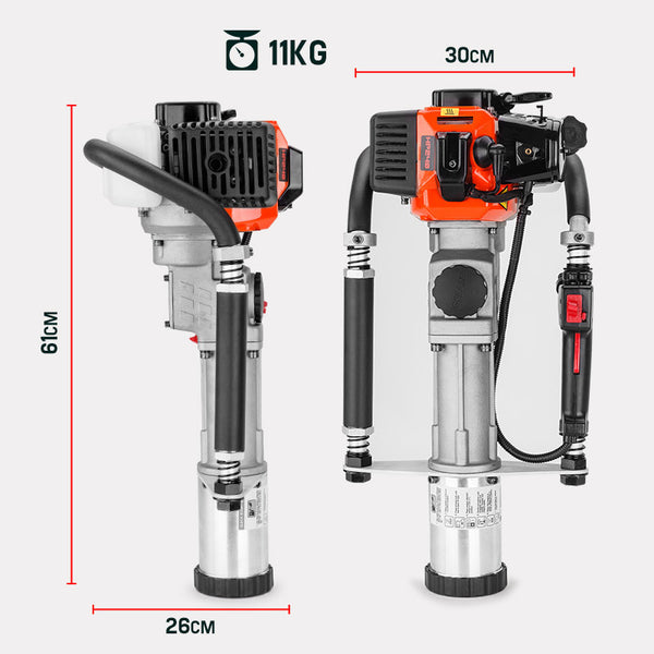 Baumr-AG Petrol Post Driver - 40CC 2-Stroke Pile Star Picket Rammer Fence Deals499
