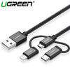 UGREEN USB-A To Micro USB++Type C (3 in 1) Cable (Black, 1m) - 80326 Deals499