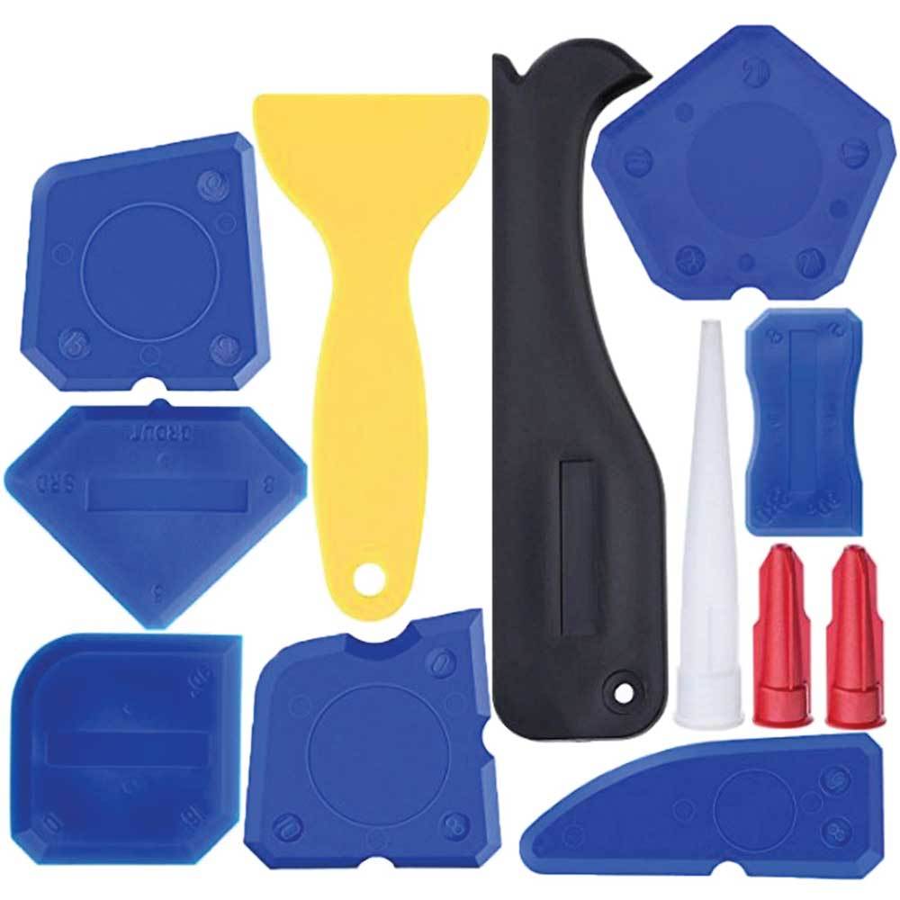 12 Piece Plastic Sealant Scraper Tools Finishing Grout Silicone Caulking Remover from Deals499 at Deals499