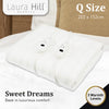 Laura Hill Electric Blanket Queen Size Fitted Underlay Winter Throw - White from Deals499 at Deals499