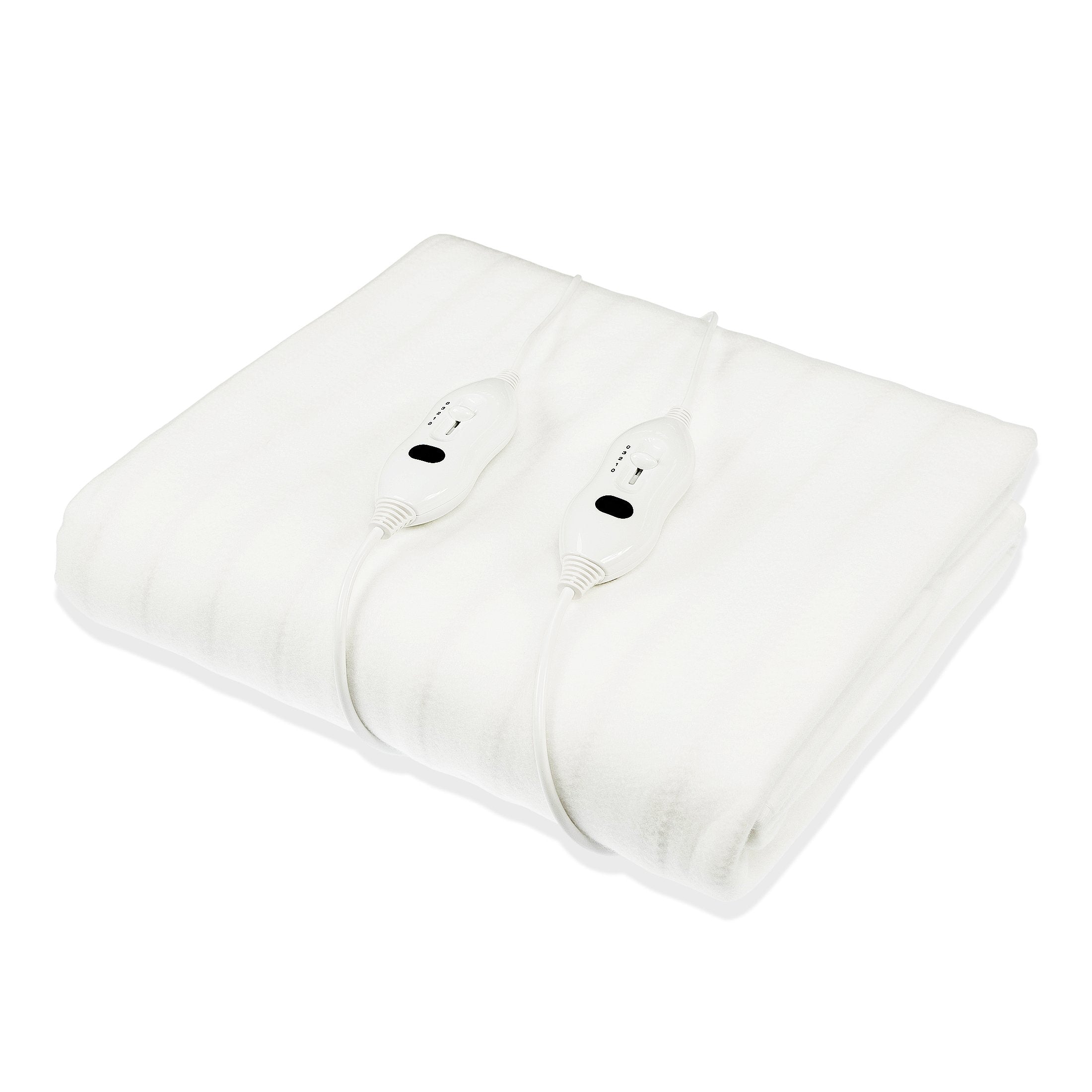 Laura Hill Heated Electric Blanket Double Size Fitted Polyester Underlay Winter Throw - White from Deals499 at Deals499