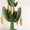 Tree Stripes Set of Six Decorative Festive Cones in Spicy Mustard Deals499