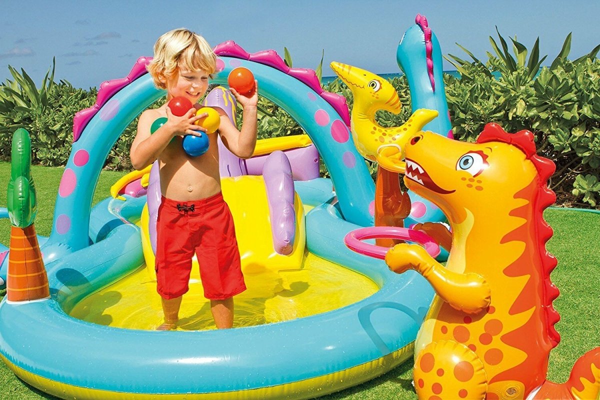 INTEX Dinoland Inflatable Play Centre Paddling Pool & Water Slide 57135NP Deals499