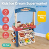 Kids Supermarket Ice Cream Cart Shop Dessert Food Pretend Role Play Set Toy Gift Blue Deals499