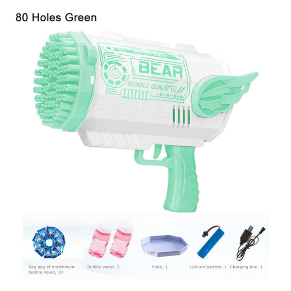 Electric Bubble Gun Machine Soap Bubbles Kids Adults Summer Outdoor Playtime Toy Pink Deals499