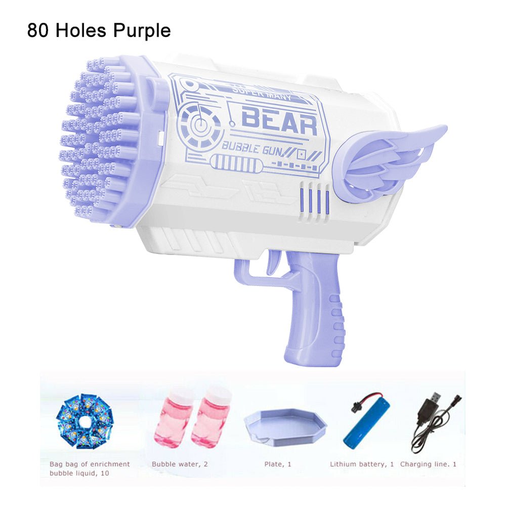 Electric Bubble Gun Machine Soap Bubbles Kids Adults Summer Outdoor Playtime Toy Pink Deals499