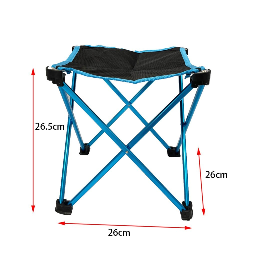 Mini Portable Outdoor Folding Stool Camping Fishing Picnic Chair Seat 80kg Blue Deals499