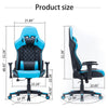 Gaming Chair Ergonomic Racing chair 165° Reclining Gaming Seat 3D Armrest Footrest Purple Black Deals499