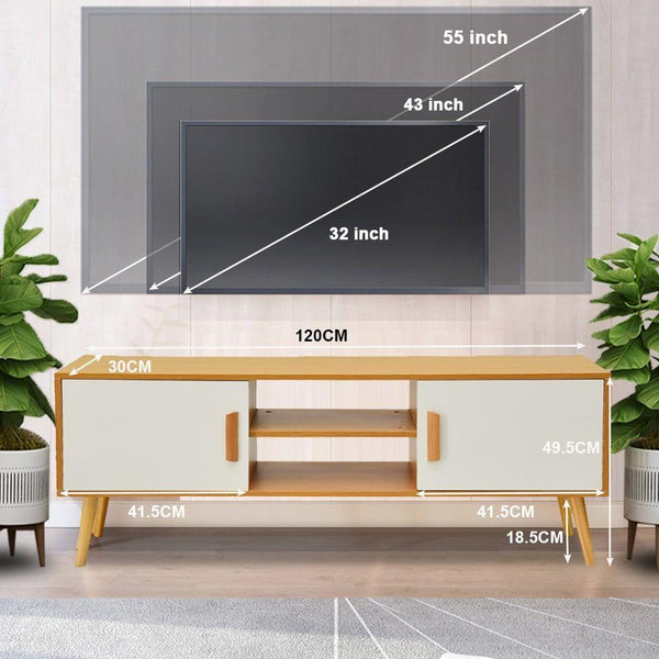 Entertainment Unit TV Unit with Ample Storage and Double-doors 120CM Deals499