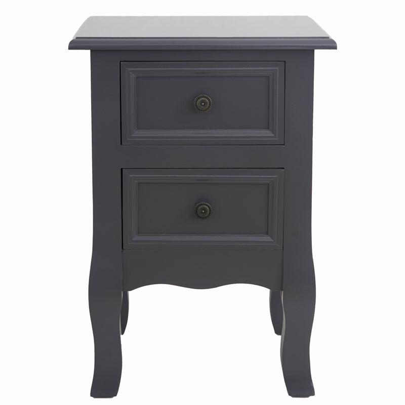 French Bedside Table Nightstand Grey Set of 2 Deals499