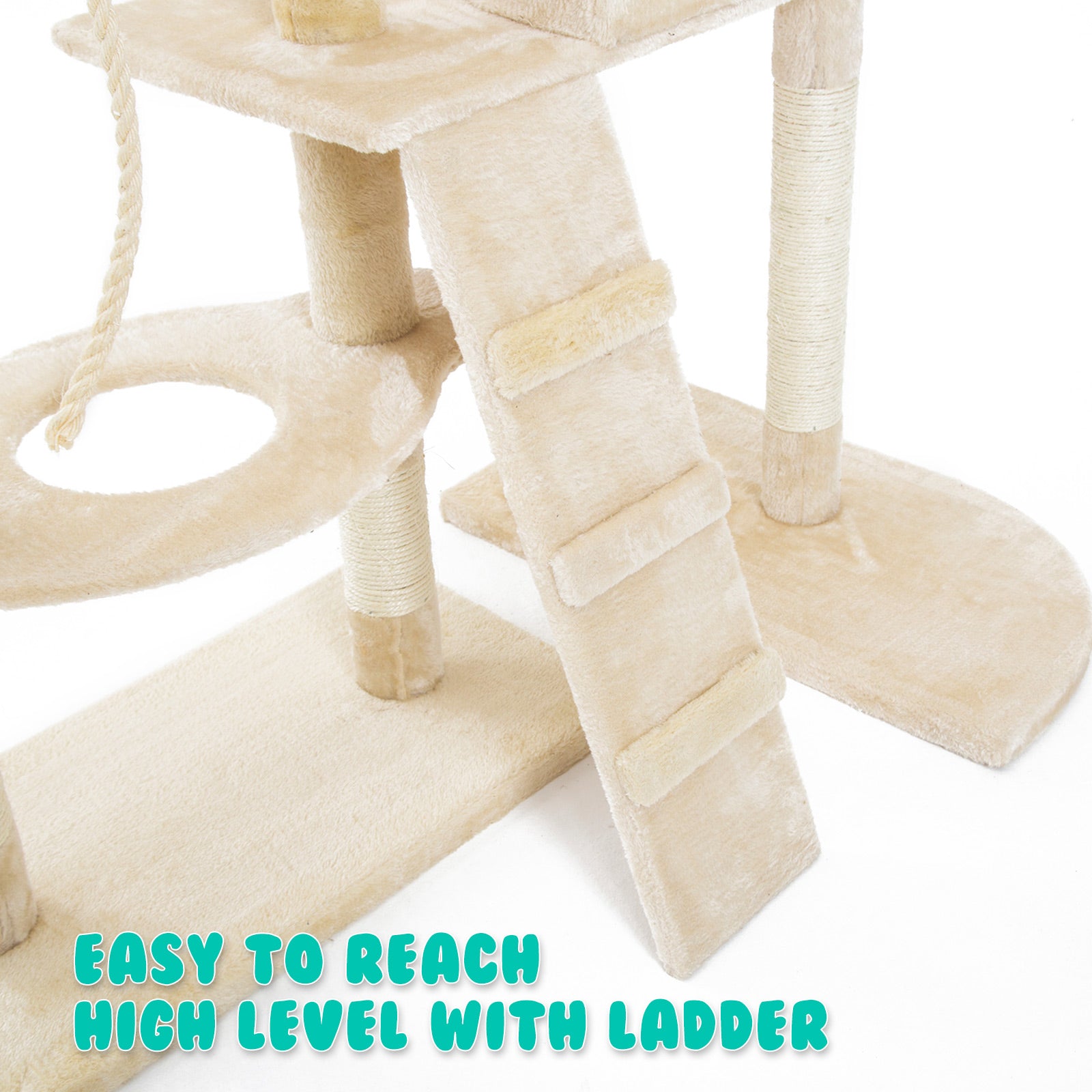 Paw Mate 170cm Beige Cat Tree Danie Multi Level Scratcher Deals499