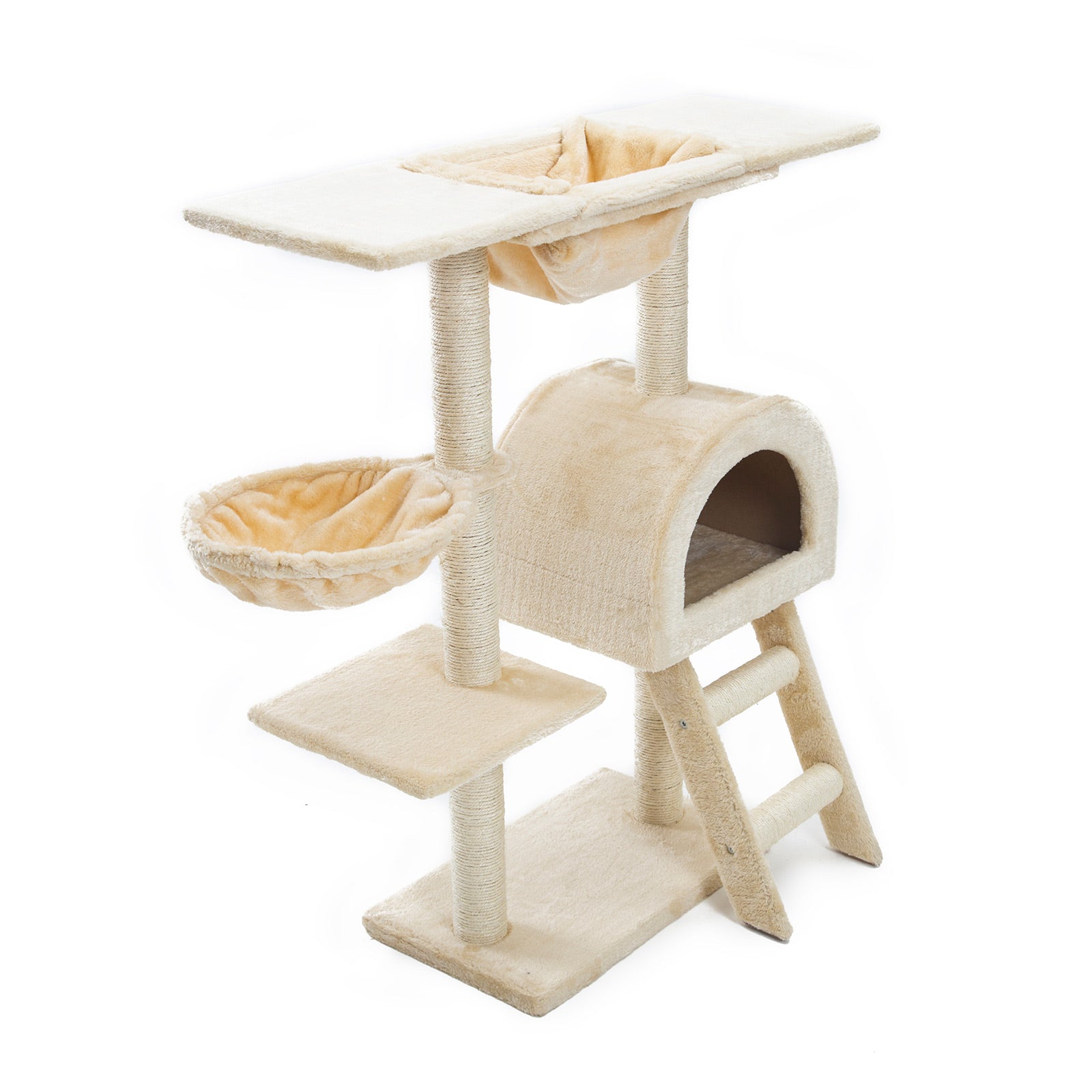 Paw Mate 100cm Beige Cat Tree Atacama Multi Level Scratcher Deals499