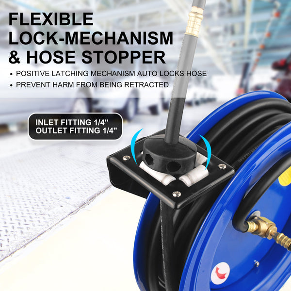 Dynamic Power Air Hose Reel Automotive Industrial 15m Retractable Rewind Deals499