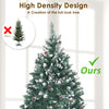 Home Ready 4Ft 120cm 390 tips Green Snowy Christmas Tree Xmas Pine Cones + Bauble Balls Deals499