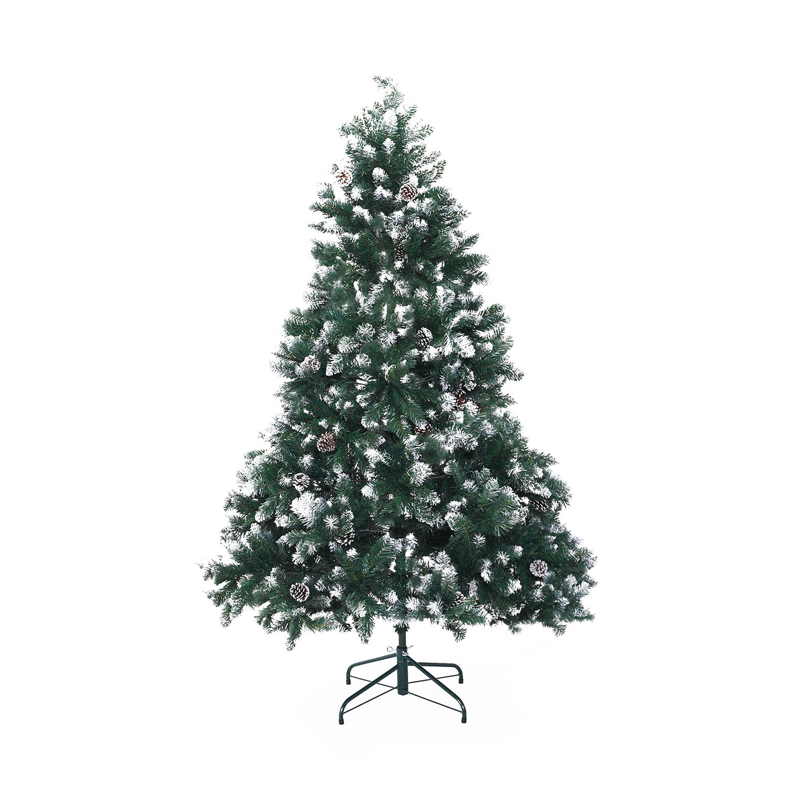 Home Ready 5Ft 150cm 720 tips Green Snowy Christmas Tree Xmas Pine Cones Deals499